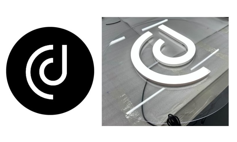 enseigne personnalisée pour professionnels néon sur-mesure logo
