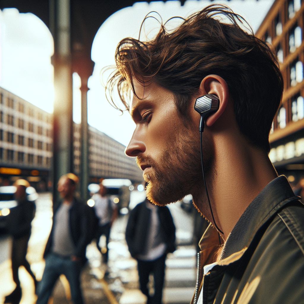 Personne portant des écouteurs Bose QuietComfort Ultra 2e génération en ville
