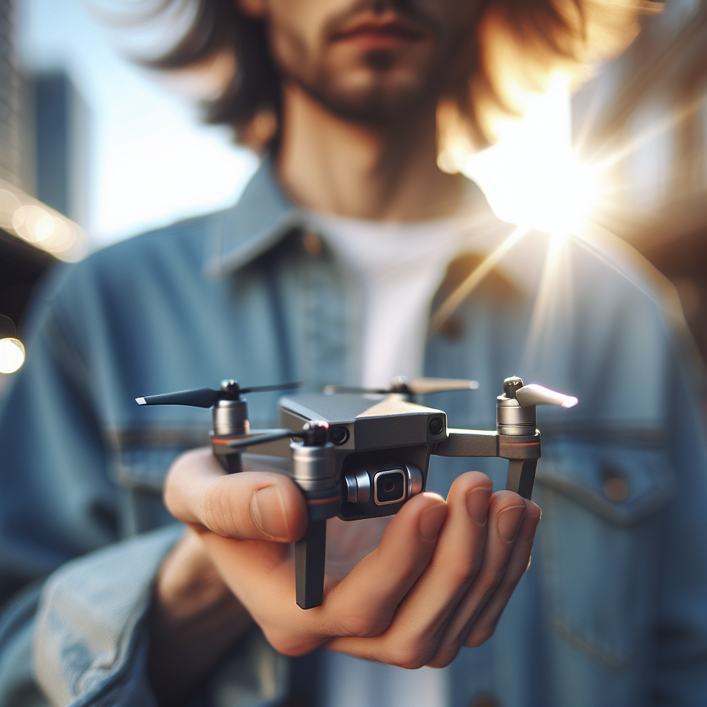 DJI Mini 4 Pro dans la main
