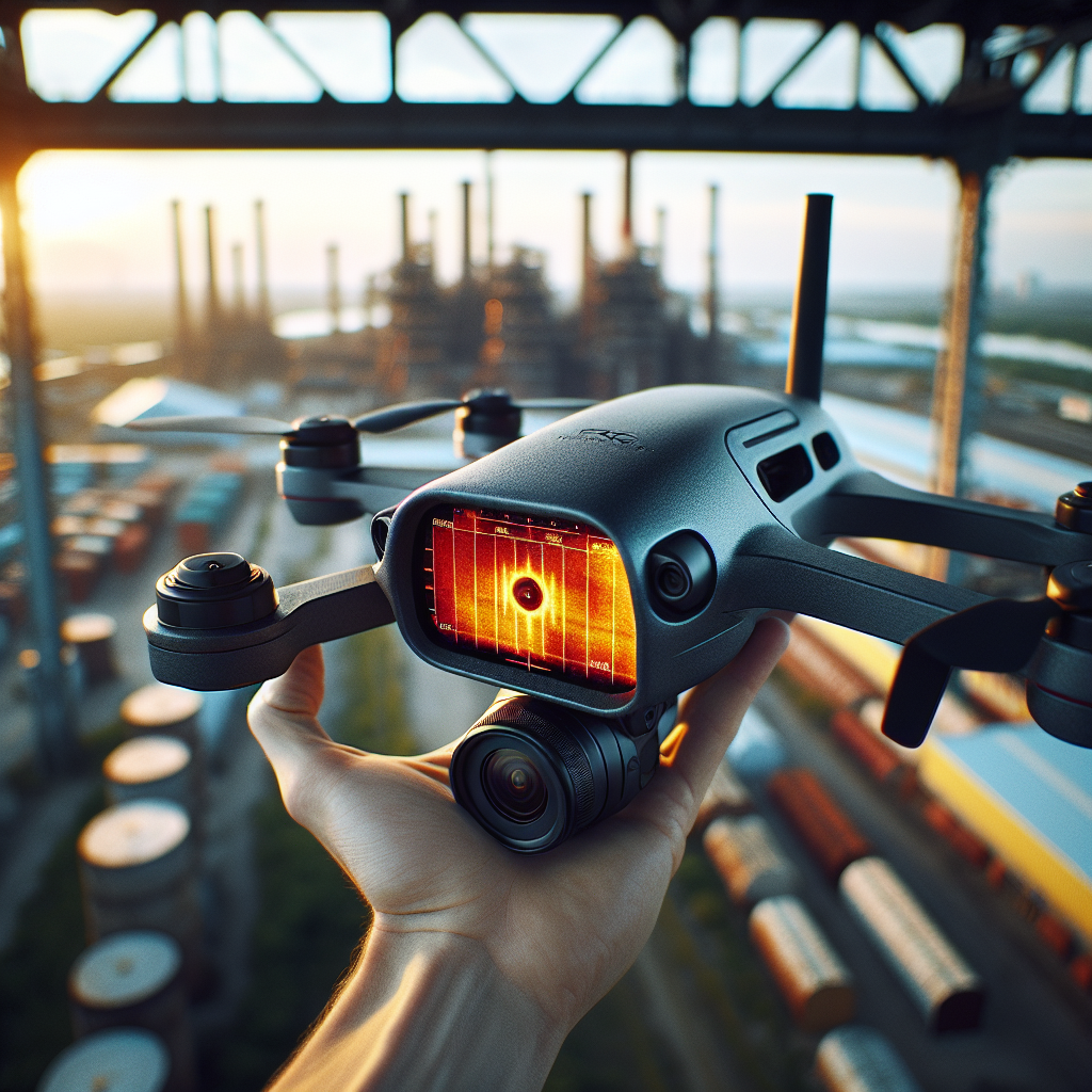 Gros plan sur le capteur thermique du drone Parrot Bebop Pro Thermal