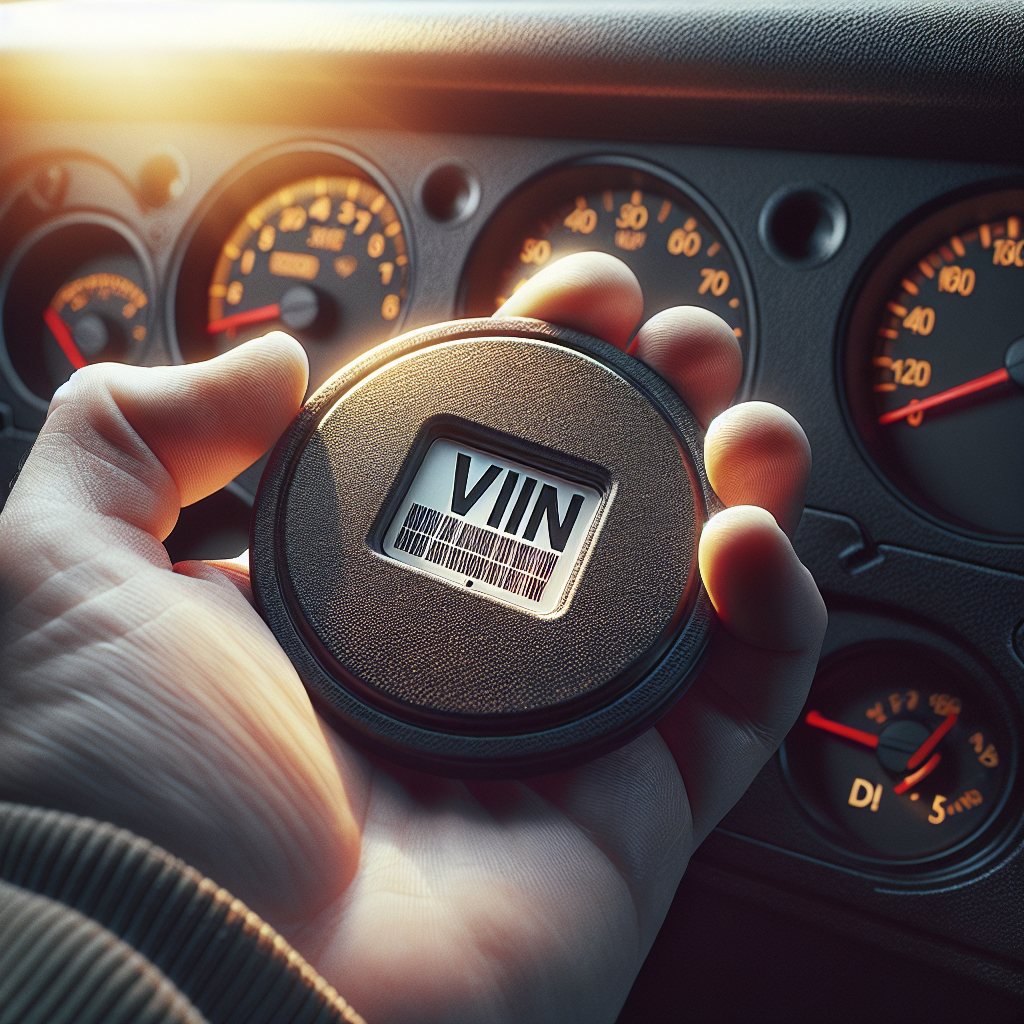 Gros plan sur le numéro VIN d'un Dacia Duster.