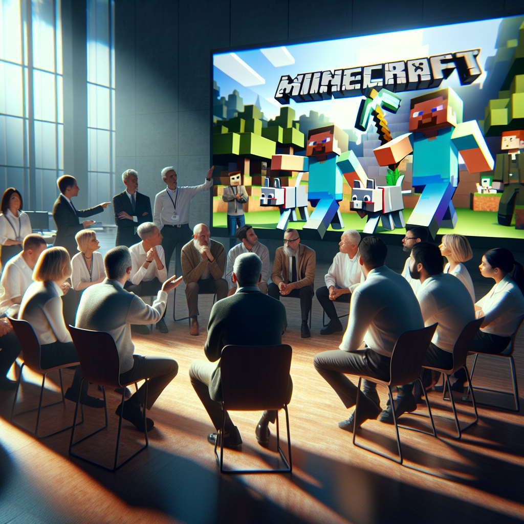 Enseignants discutant de l'intégration de Minecraft.