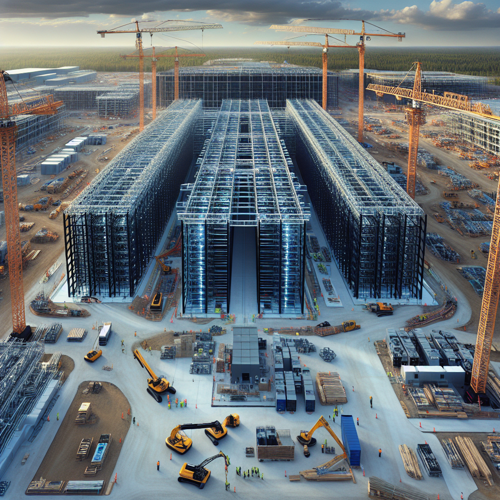 Centre de données européen en construction