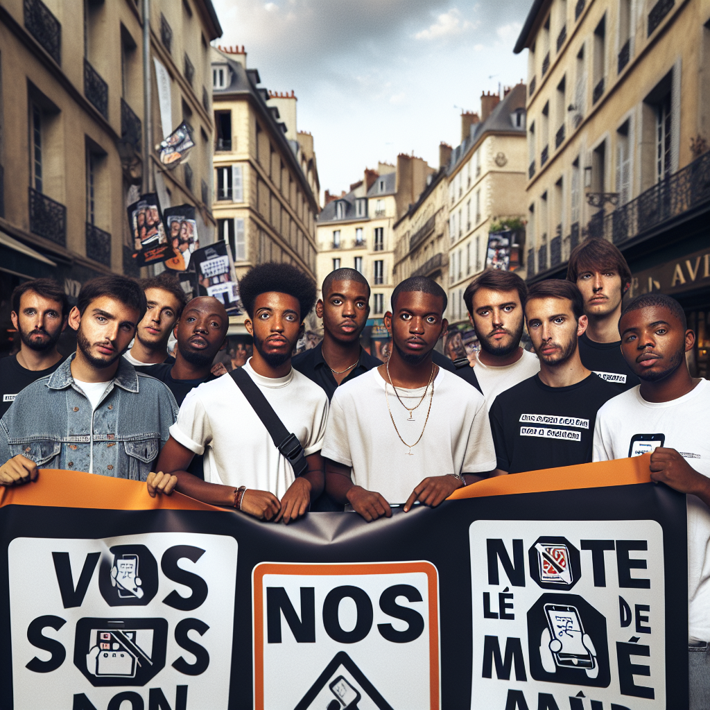 Manifestants pour la sécurité routière en France.