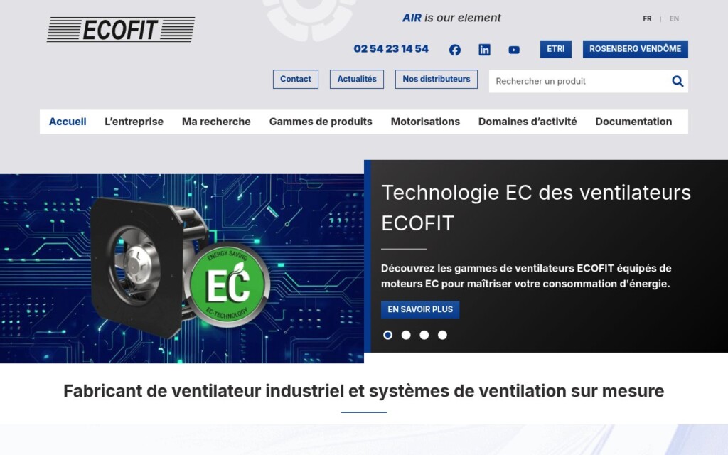 Technologies EC des ventilateurs ECOFIT ECOFIT