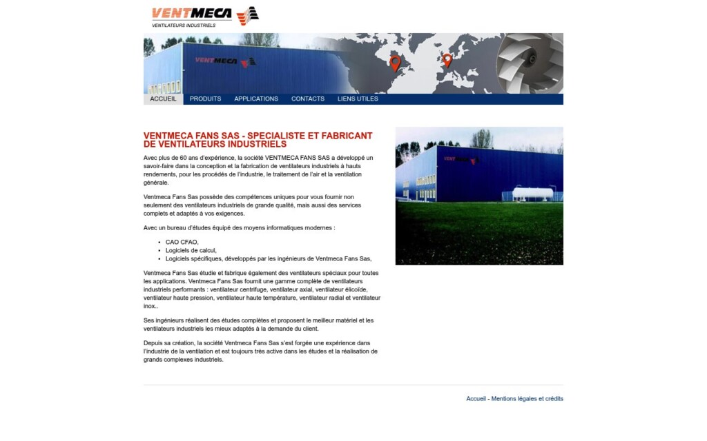 Fabricant de ventilateurs industriels Ventmeca Fans Sas