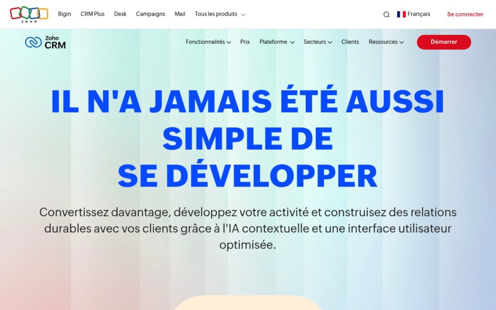 Zoho CRM personnalisable Zoho CRM personnalisable