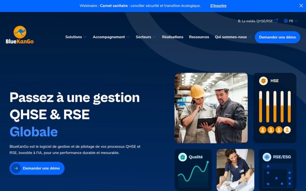 BlueKanGo Plateforme QHSE gestion des risques et DUERP BlueKanGo Plateforme QHSE gestion des risques et DUERP