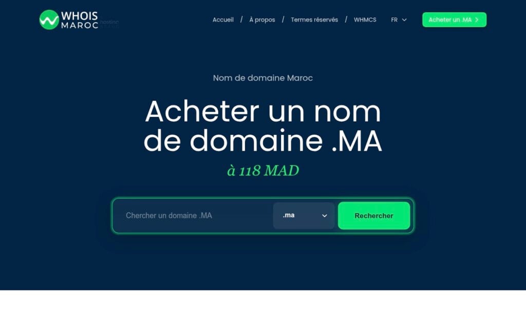 Whois MA Spécialiste du domaine vérification WHOIS facilités Whois MA Spécialiste du domaine vérification WHOIS facilités