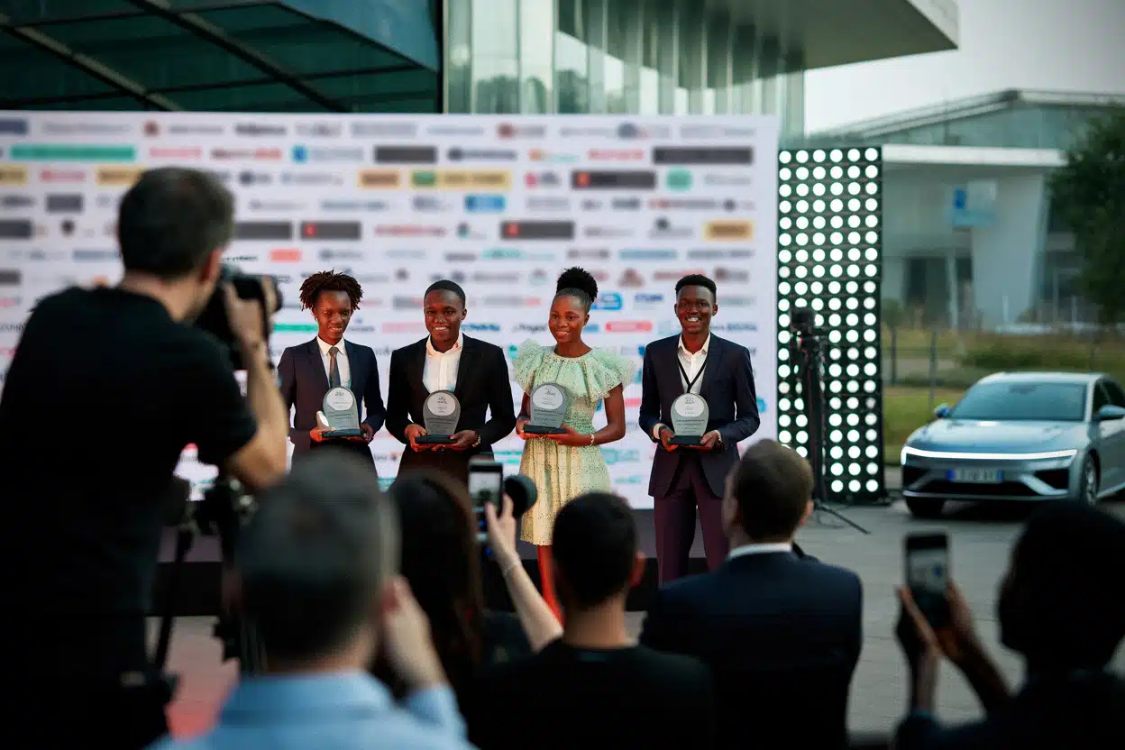 Les lauréats camerounais du POESAM 2026 sur scène lors de la remise des prix