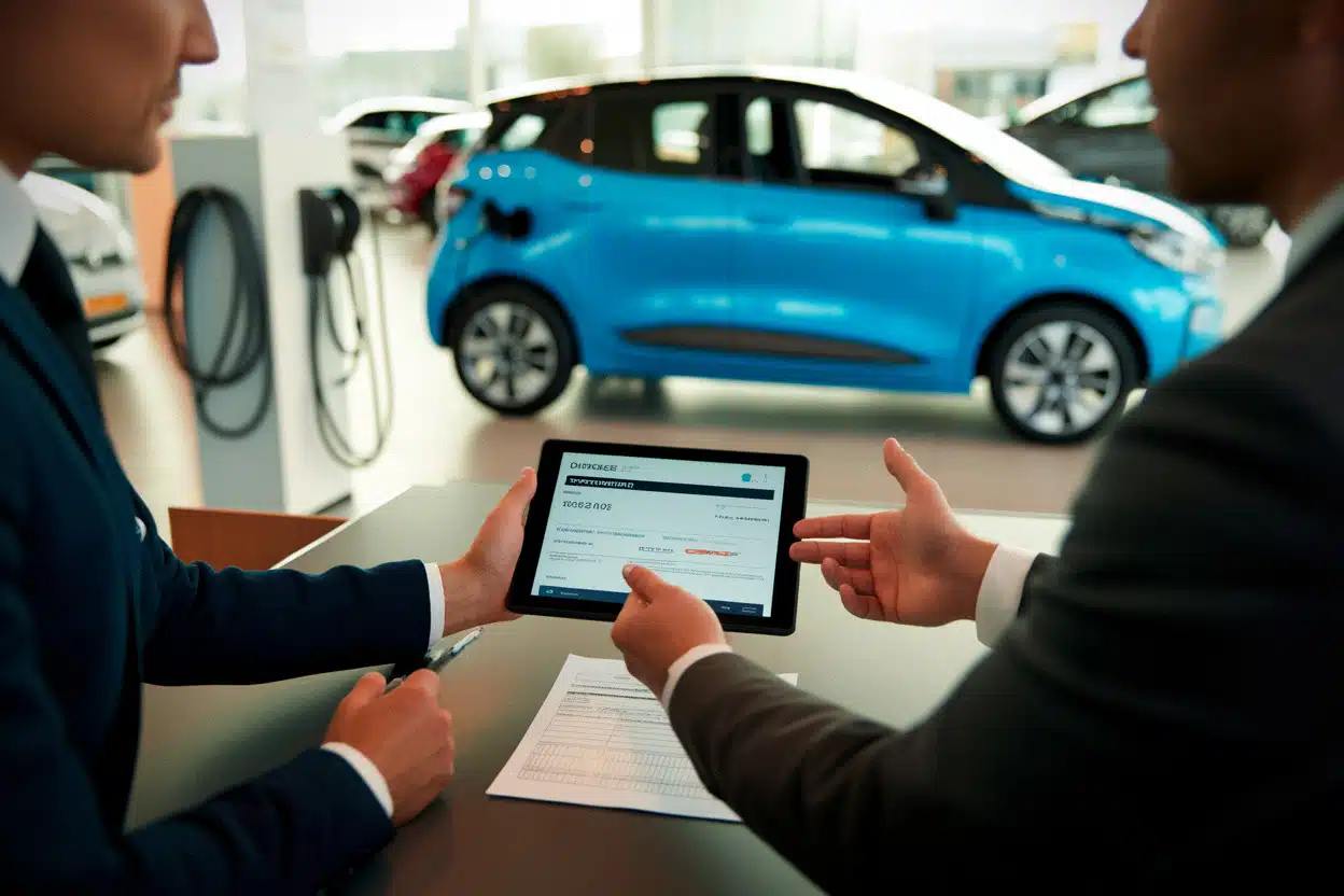 Client en concession comparant la prime CEE sur une citadine électrique