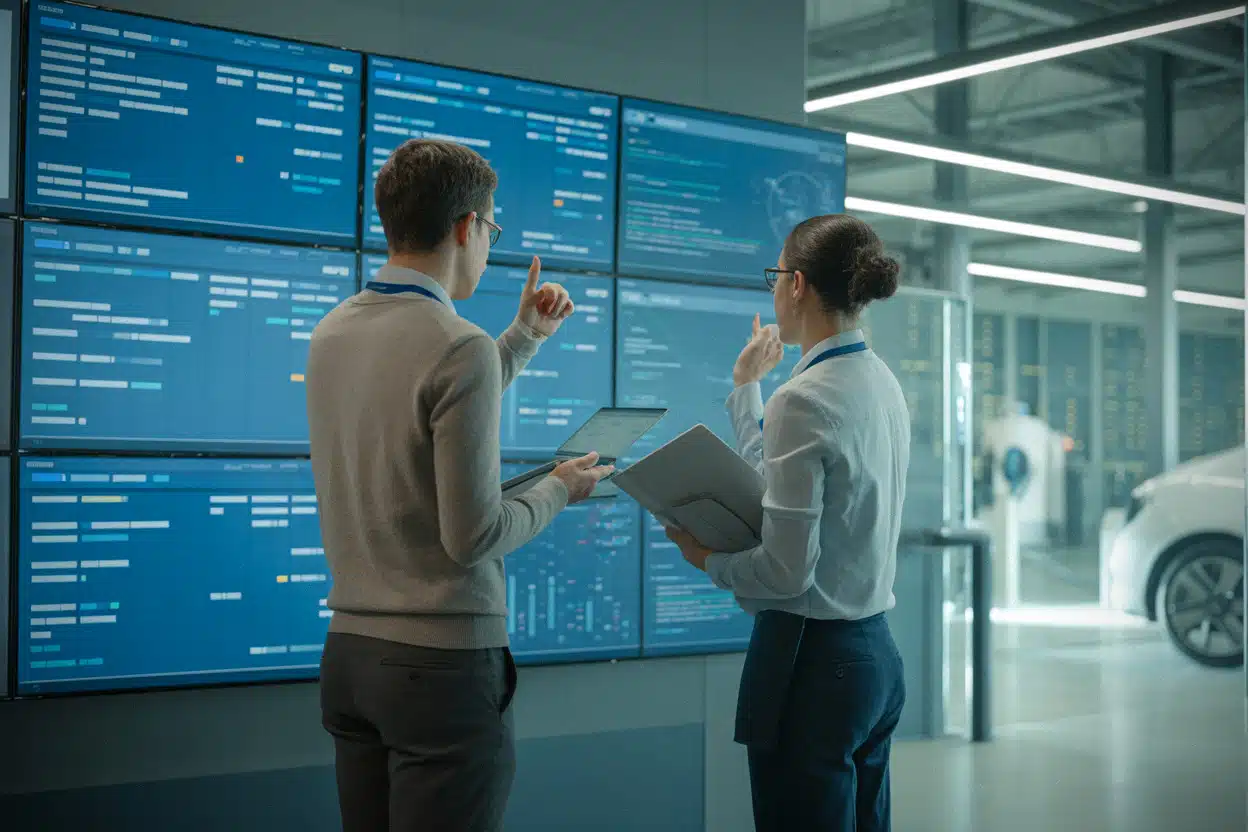 Analystes SOC utilisant un assistant IA pour répondre à un incident