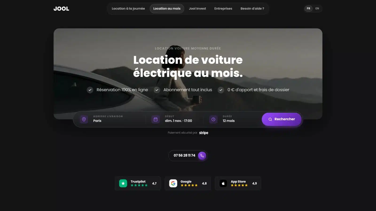 Jool Jool location de voiture électrique